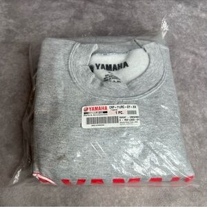 Vintage Genuine Yamaha Gray Crewneck Sweatshirt Red Logo Size 2X NOS Motorsports